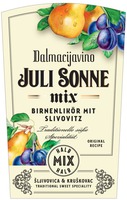 Dalmacijavino JULI SONNE mix BIRNENLIKÖR MIT SLIVOVITZ HALB MIX HALB TRADITIONAL SWEET SPECIALITY