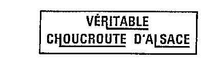 VÉRITABLE CHOUCROUTE D'ALSACE
