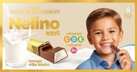 PREMIUM BELGIAN CHOCOLATE Nelino KIDS mnogo više mleka vitamini C D E i mineral Zn