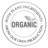 ORGANIC WITH PLANT INGREDIENTS FROM OUR OWN PRODUCTION