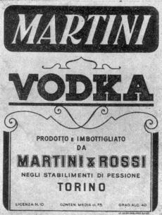 MARTINI VODKA MARTINI & ROSSI