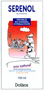 SERENOL enfants TROUBLES DU SOMMEIL HYPERACTIVITÉ SIROP HOMÉOPATHIQUE Dolisos
