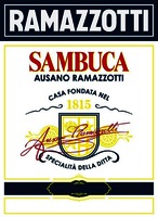 RAMAZZOTTI SAMBUCA AUSANO RAMAZZOTTI CASA FONDATA NEL 1815 SPECIALITÀ DELLA DITTA