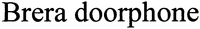 Brera doorphone