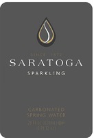 SINCE 1872 SARATOGA SPARKLING CARBONATED SPRING WATER 28 FL OZ (828mL) (1 Pt 12 oz)