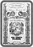 EAU TRIPLE ETHEREE CONFECTIONNÉ & PERFECTIONNÉ PAR L.T. PIVER MAISON FONDÉE À PARIS EN 1774 , Parfumeur Breveté du Roi EAU DE PARFUM