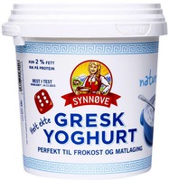 SYNNØVE Helt ekte GRESK YOGHURT PERFEKT TIL FROKOST OG MATLAGING