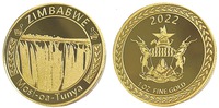 ZIMBABWE Mosi-oa-Tunya 2022 1 OZ FINE GOLD