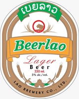 Beerlao Lager Beer 330 ml. 5% alc./ vol. LAO BREWERY CO., LTD.