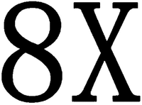 8X