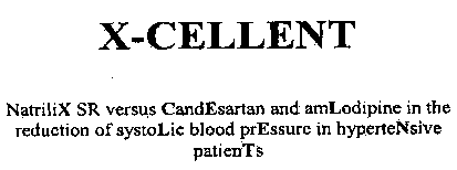 X-CELLENT NatriliX SR versus CandEsartan and amLodipine in the reduction of systoLic blood prEssure in hyperteNsive patienTs