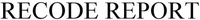 RECODE REPORT