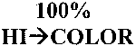 100% HI->COLOR
