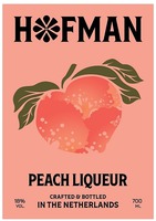HOFMAN PEACH LIQUEUR CRAFTED & BOTTLED IN THE NETHERLANDS 700ML 18% VOL.
