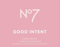 NO7 GOOD INTENT PORE BUFF CLARIFYING ACID PADS SALICYLIC, GLYCOLIC & LACTIC ACID