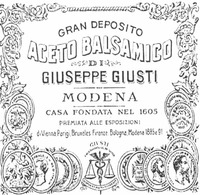 GRAN DEPOSITO ACETO BALSAMICO DI GIUSEPPE GIUSTI - MODENA CASA FONDATA NEL 1605