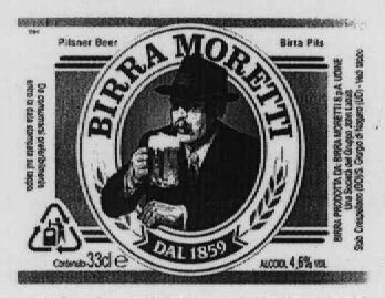 Pilsener Beer BIRRA MORETTI DAL 1859