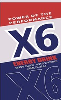 X6 POWER OF THE PERFORMANCE ENERGY DRINK SERVE CHILD - WITH TAURINE 250ML FL OZ 8.3 X6