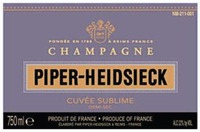 CHAMPAGNE PIPER-HEIDSIECK CUVÉE SUBLIME