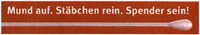 Mund auf. Stäbchen rein. Spender sein!