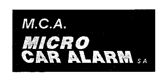 M.C.A. MICRO CAR ALARM