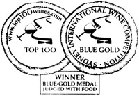 SYDNEY INTERNATIONAL WINE COMPETITION BLUE GOLD www.top100wines.com TOP 100 WINNER BLUE-GOLD MEDAL JUDGED WITH FOOD