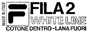 F FILA 2 WHITE LINE COTONE DENTRO-LANA FUORI MADE IN ITALY