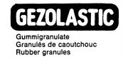 GEZOLASTIC Gummigranulate Granulés de caoutchouc Rubber granules