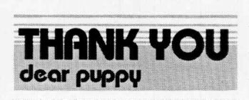 THANK YOU dear puppy