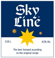 Sky Line The beer brewed according to the original recipe 0.33L 4,5% Alc.