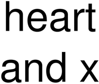 heart and x