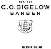 C.O. BIGELOW BARBER ELIXIR BLUE EST. 1838 COB