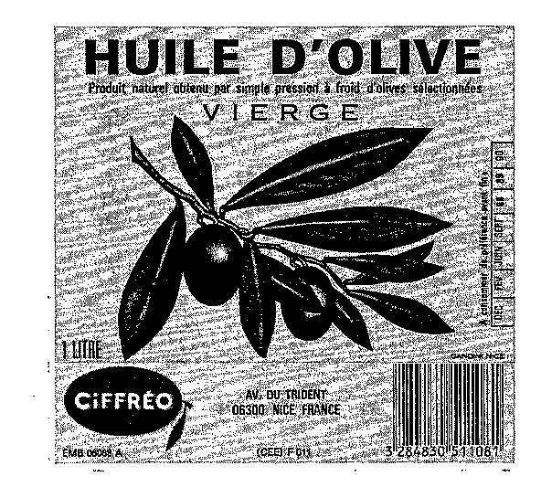 HUILE D'OLIVE CIFFRÉO