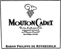 MOUTON CADET BARON PHILIPPE DE ROTHSCHILD