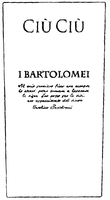 CIÙ CIÙ I BARTOLOMEI