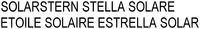 SOLARSTERN STELLA SOLARE ETOILE SOLAIRE ESTRELLA SOLAR