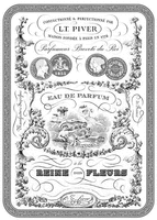 CONFECTIONNÉ & PERFECTIONNÉ PAR L.T. PIVER MAISON FONDÉE À PARIS EN 1774 Parfumeur Breveté du Roi EAU DE PARFUM à la REINE DES FLEURS