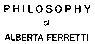 PHILOSOPHY di ALBERTA FERRETTI