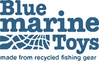Blue marine Toys made from recycled fishing gear