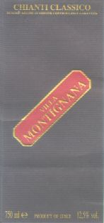 CHIANTI CLASSICO DENOMINAZIONE DI ORIGINE CONTROLLATA GARANTITA VILLA MONTIGNANA