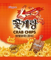 Binggrae CRAB CHIPS CRISPY & LIGHT Original Non Fried Baked Snack