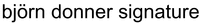 björn donner signature