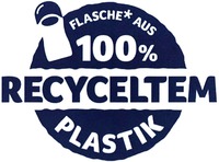 FLASCHE* AUS 100% RECYCELTEM PLASTIK