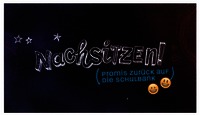 NachsiTZEn! (promis zurück auF Die SCHULBank)