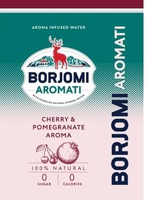 BORJOMI AROMATI AROMA INFUSED WATER WITH GEORGIAN NATURAL MINERAL WATER CHERRY & POMEGRANATE AROMA 100% NATURAL 0 SUGAR 0 CALORIES