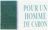 POUR UN HOMME DE CARON