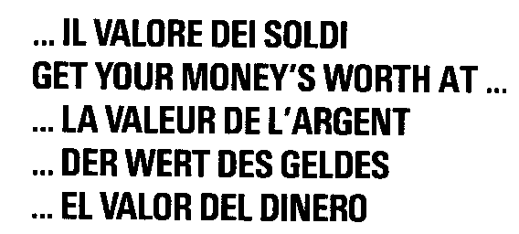 IL VALORE DEI SOLDI