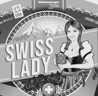 Güntensperger Schweizer Qualitäts- Käse SUISSE GARANTIE SWISS LADY