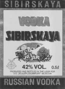VODKA SIBIRSKAYA RUSSIAN VODKA