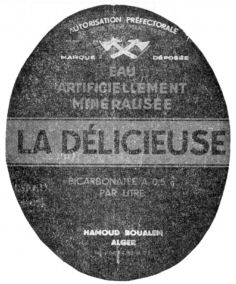 EAU ARTIFICIELLEMENT MINERALISÉE LA DÉLICIEUSE HAMOUD boualem